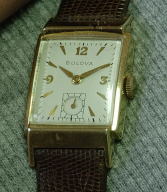Bulova 21 jewel tank case watch circa 1950 timepiece